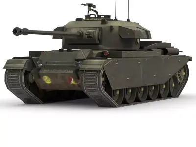 Centurion Tank Mk5 - British Cold War MBT 3D Model Free low-poly 3D model