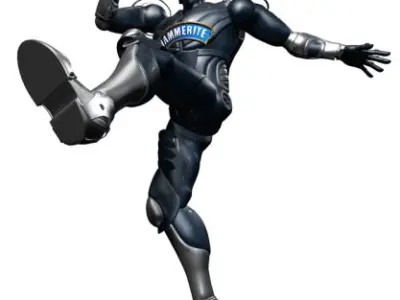 Robot Rigget men Free low-poly 3D model