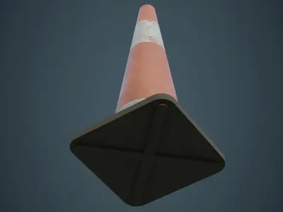 Traffic Cone 6B Low-poly 3D model