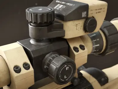 MK Tac-95 Sniper Rifle Low-poly 3D model