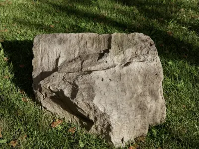  Pale Jagged Large Rock Boulder Model 