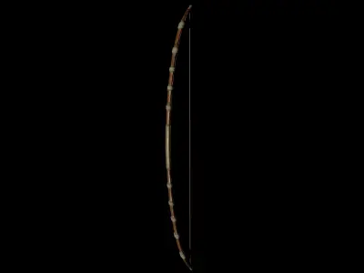 lowpoly Native American bow Low-poly 3D model