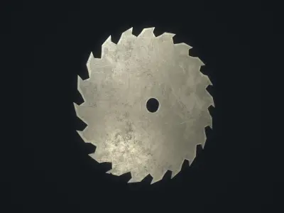 Saw Blade Low-poly 3D model