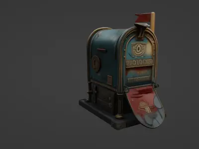 Steampunk Vintage Mailbox 3D model