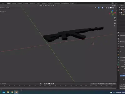 AK 200 Low poly Free low-poly 3D model