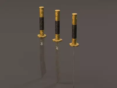 Chinese Dao Sword - Traditional Martial Arts Weapon 05 Low-poly 3D model