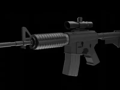 Assault rifle 3D model