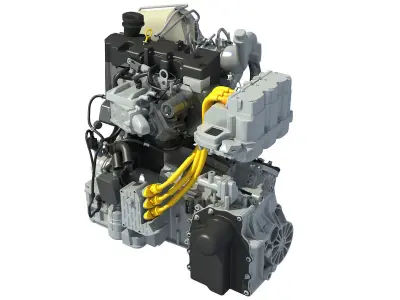 Volkswagen XL1 Engine 3D model