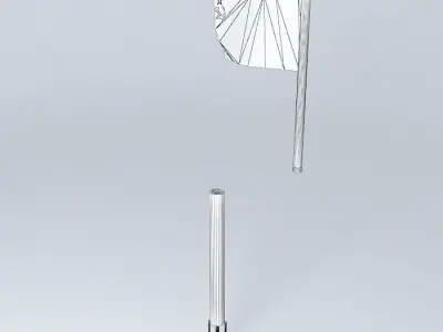 hj ussr flag on pole Free 3D model