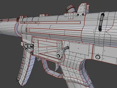 MP5 SD3 Low-poly 3D model