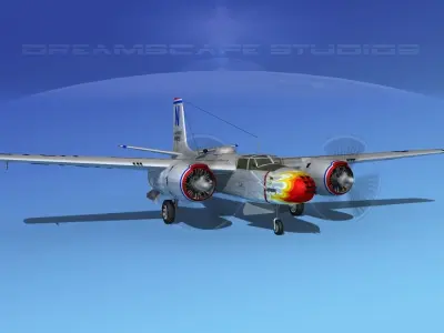 Douglas B-26B Invader V06 USAF 3D model