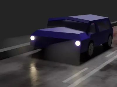 Simple Car Free low-poly 3D model