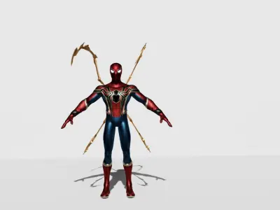 iron spider with armor 3D model