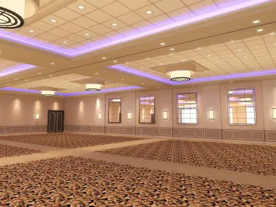Hotel Ballroom 3D model
