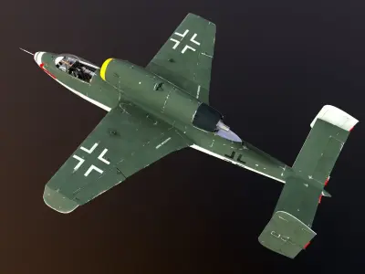 Fighter He 162 Germany 3D model