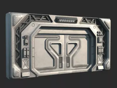 Future Sci-Fi Passage Automatic Doors 3D model