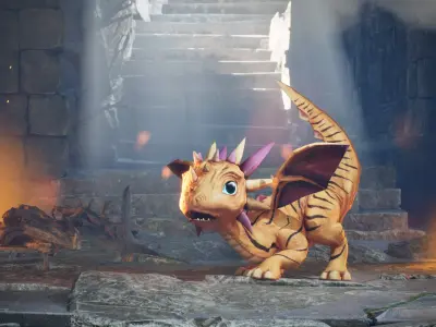 Little Dragons Tiger Low-poly 3D model