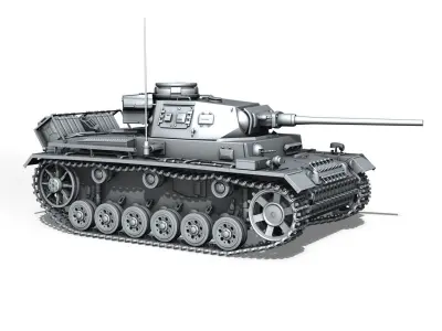 PzKpfw III - Ausf J - Mid Production 3D model