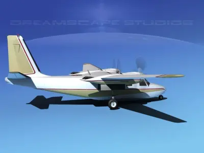 Rockwell Aero Commander 560 V15 3D model
