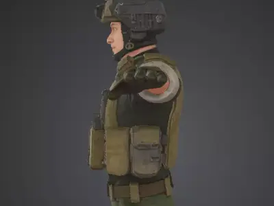 Military Soldier 3D 3D model