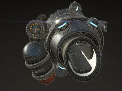 Berserker Drill Low-poly 3D model