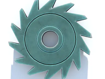 Ratchet Wheel Low-poly 3D model