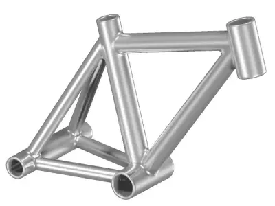 Steel Bicycle Frame 3D model