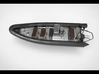 Rigid Hulled Inflatable Boat 3D model