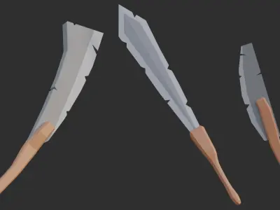 Low Poly Tools Pack  Low-poly 3D model