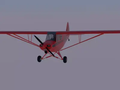 3D plane Model made in Blender Free 3D model