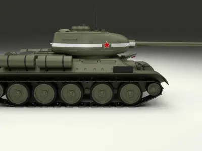 T-34 85 Interior Engine Bay Full 3D model