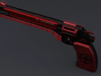 CRUSADER Revoler Weapon Low-poly 3D model