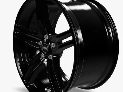 Carroll Shelby Wheel Company CS14 Wheel Gloss Black Mustang 3D model