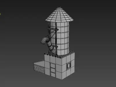 OLD WATER TANK 3D model