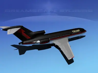 Trump Boeing Jets 757-200 and 727-100 3D model