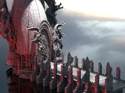 Dante Ghost Halls Exterior 3D model