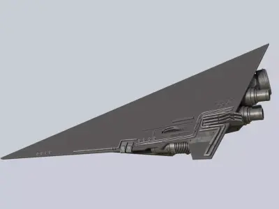 Alien ship Low-poly 3D model