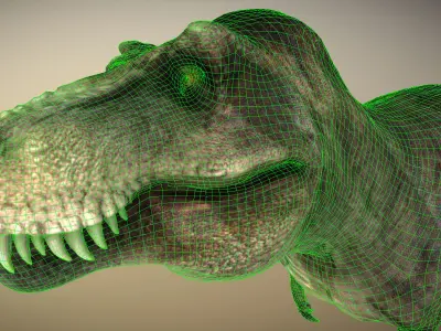 Tyrannosaurus rex Low-poly 3D model