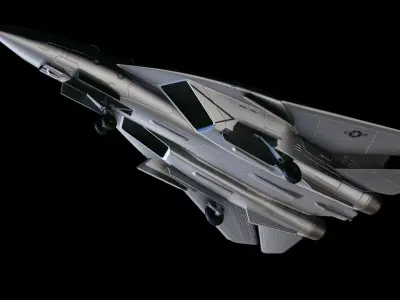 F-28 Tomcat US Fighter Jet Low-poly 3D model