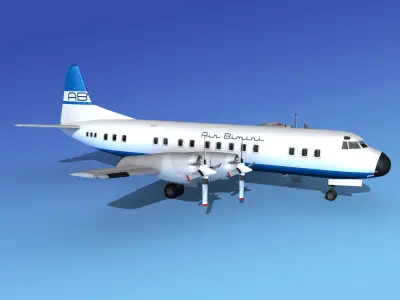 Lockheed L-188 Electra HP Air Bimini 3D model