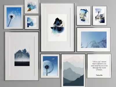 Art Frame 333 Low-poly 3D model