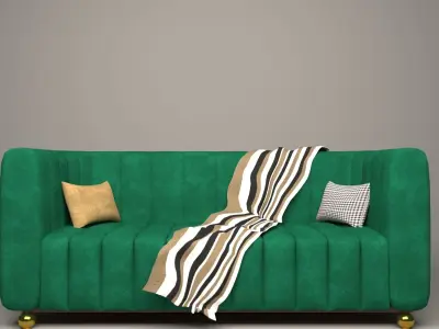 Sofa green Free 3D model