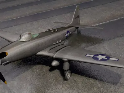 Fisher P-75 Eagle 3D model