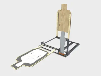 Police Shooting Target Low-poly 3D model