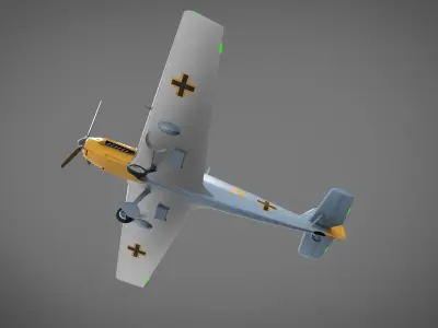 Aircraft BF 109E embodies 3D model