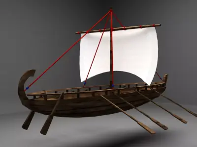 Viking ships 3D model