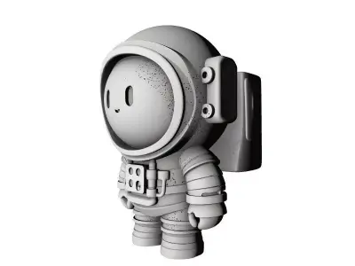 Cartoon Astronaut 3D Printable Model 3D print model