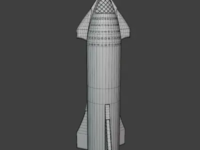 SpaceX Starship 3D model