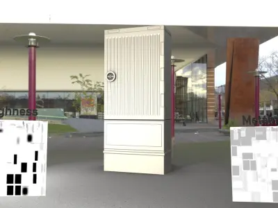 Electrical Distribution Cabinet 114 Low-poly 3D model