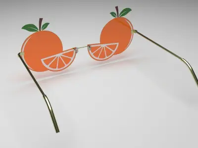 Orange Sunglasses 3D model